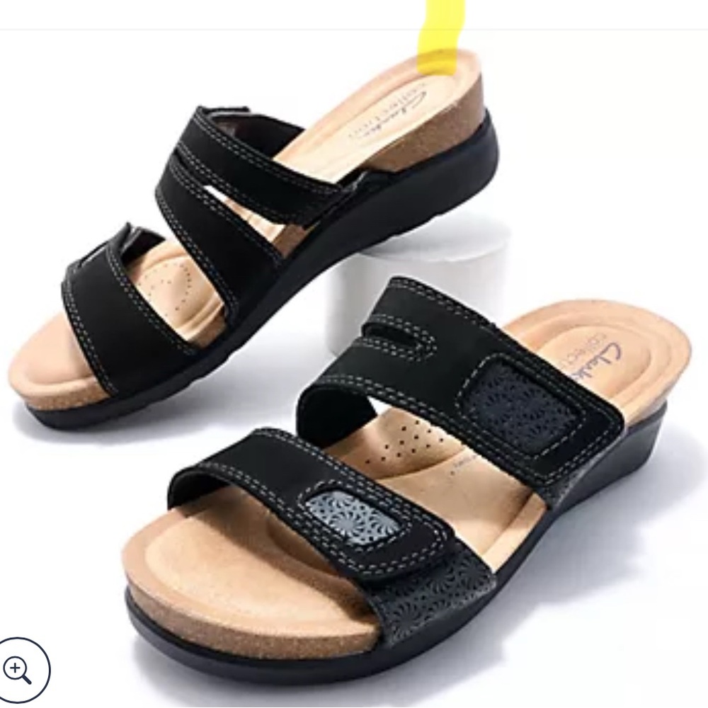Clarks Collection Leather Wedges - Calenne Maye